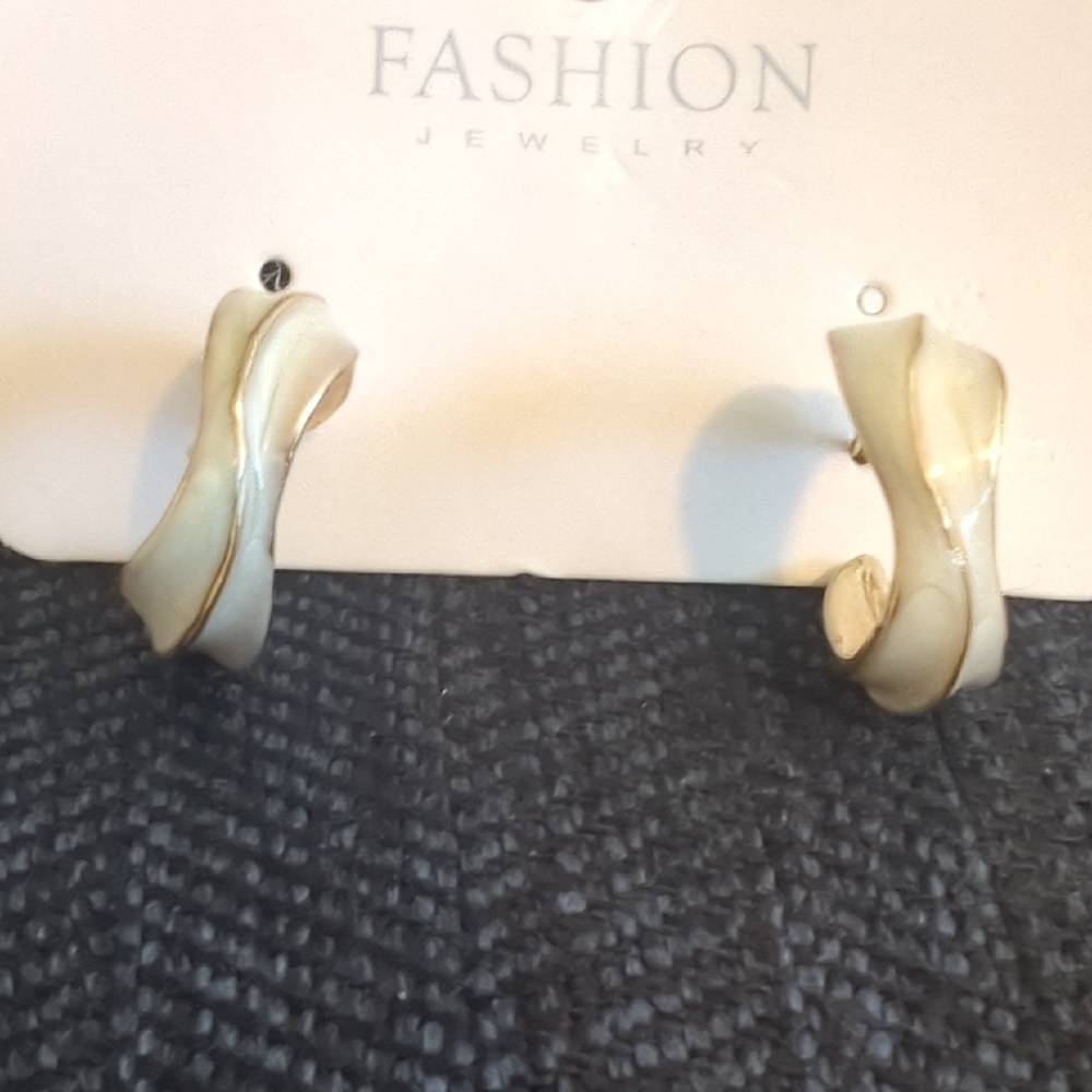 Chic Cream Hoop Earrings